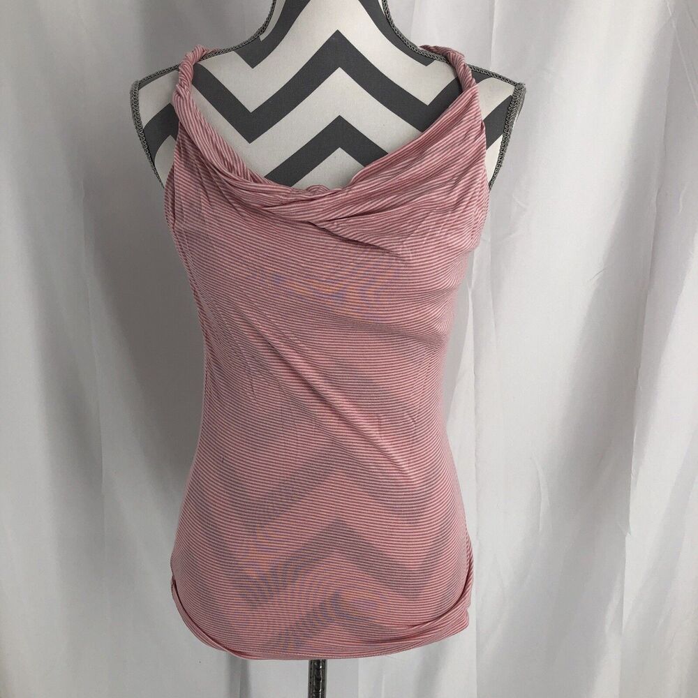 Halogen Womens Pink Striped Sleeveless Tank Size XS